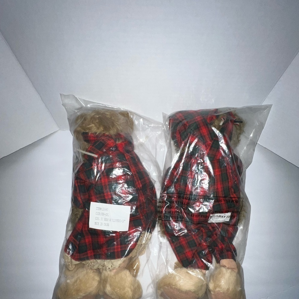Teddy Bears IN PJ’S NWT VINTAGE (set of 2) I BOY & 1 GIRL - Picture 4 of 4